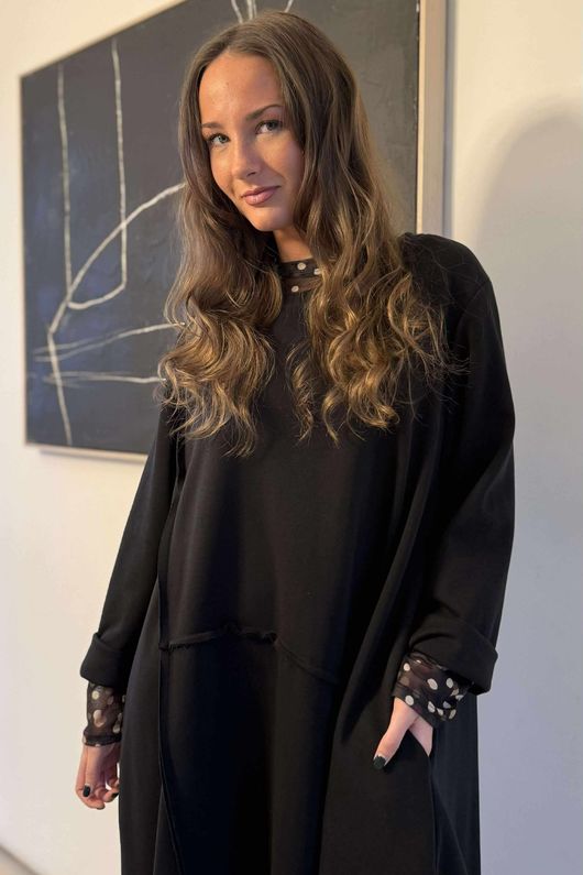 Sola Smart Tech Panel Dress Black